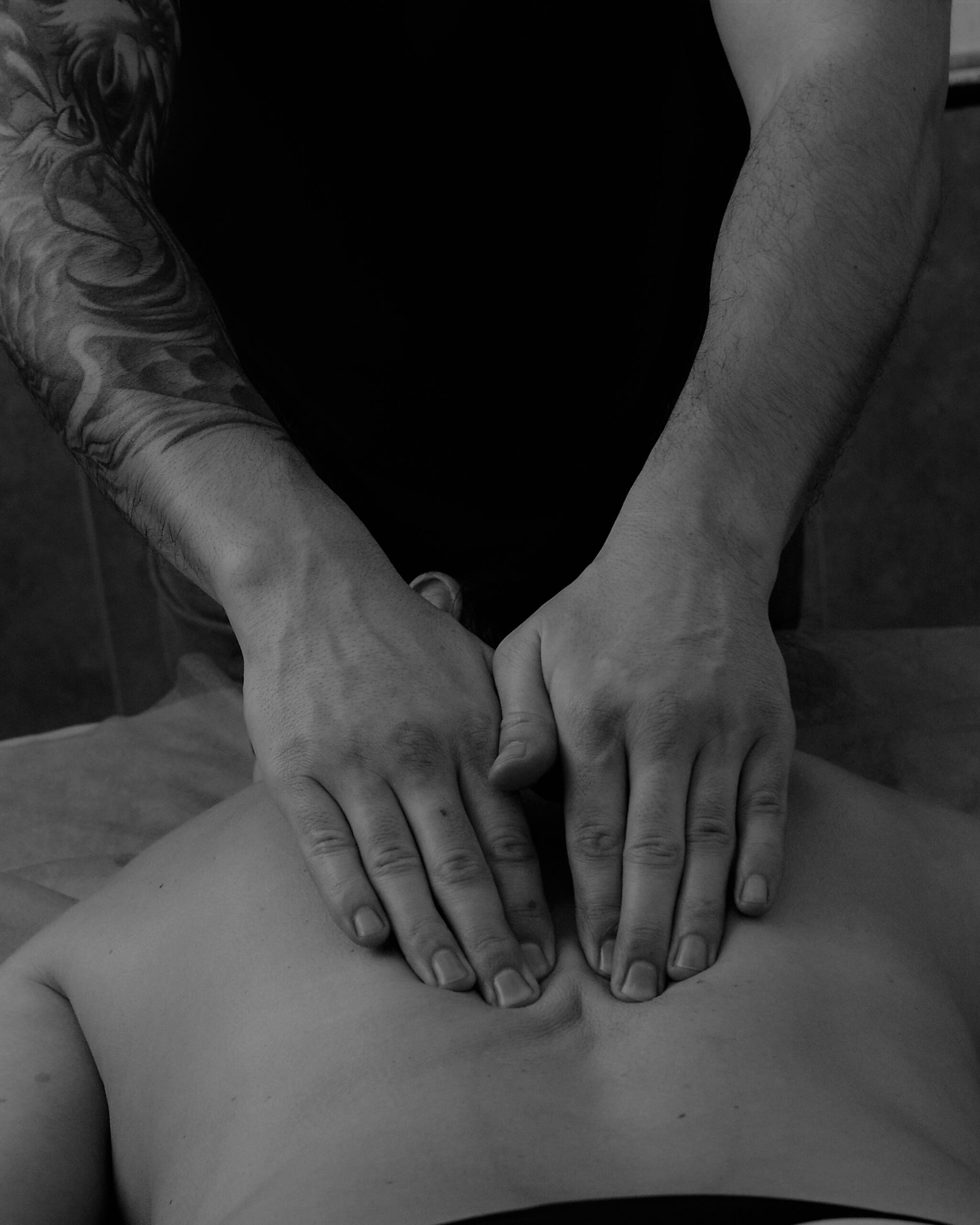 Training and support for future massage therapists. back massage