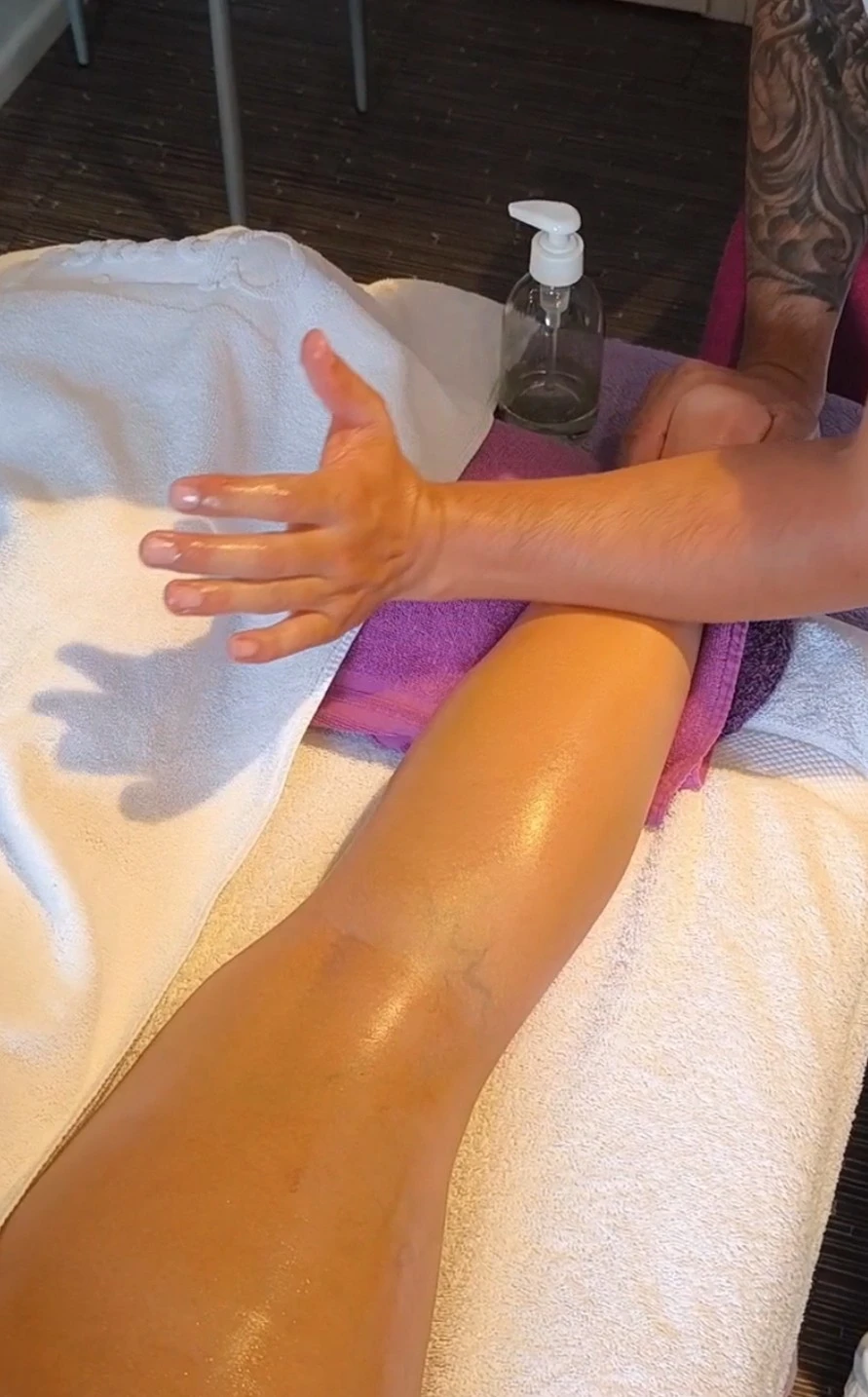 Massage technique demonstration